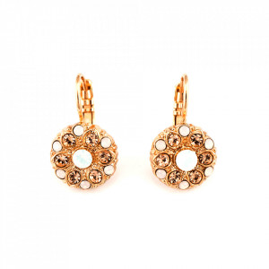 Cercei placati cu Aur roz de 24K, cu cristale originale, Tiara Day | 1401-2333RG6