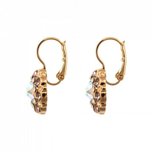 Cercei placati cu Aur roz de 24K, cu cristale Swarovski, Aura | 1417-1112RG6-Multicolor-5973