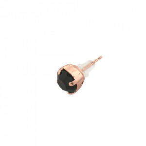 Cercei placati cu Aur roz de 24K, cu cristale Swarovski, Check Mate | 1440-280RG2-Negru-6343