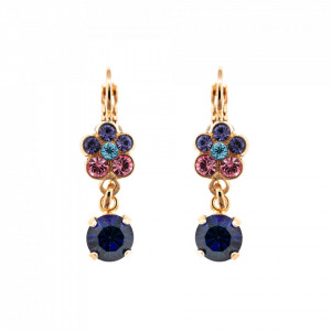 Cercei placati cu Aur roz de 24K, cu cristale Swarovski, Cotton Candy - The Sweet Life | 1152/3-144RG6-Multicolor-5303