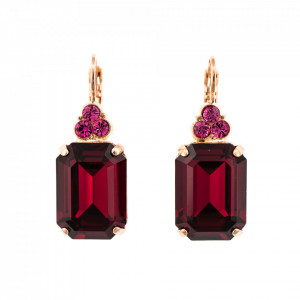 Cercei placati cu Aur roz de 24K, cu cristale Swarovski, Happy Days | 1225/1-502209RG6