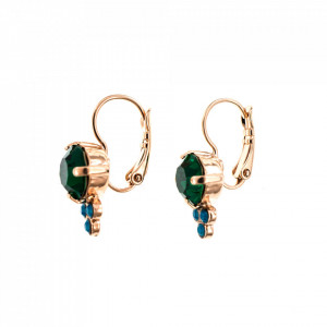 Cercei placati cu Aur roz de 24K, cu cristale Swarovski, Julia | 1010-1086RG6-Multicolor-1703