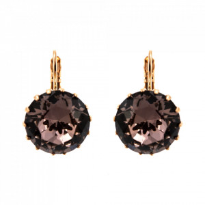 Cercei placati cu Aur roz de 24K, cu cristale Swarovski, Lavender | 1133/1-212RG6-Multicolor-2033
