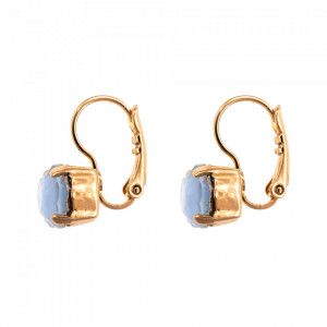 Cercei placati cu Aur roz de 24K, cu cristale Swarovski, Nightfall | 1440-129RG6-Albastru-8903
