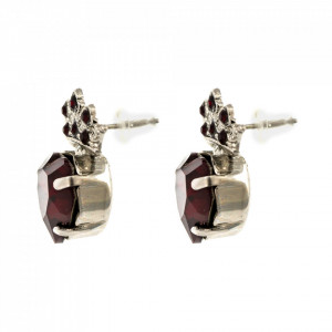 Cercei placati cu rodiu, cu cristale Swarovski, Lady In Red | 1543-208208RO2-Rosu-6503