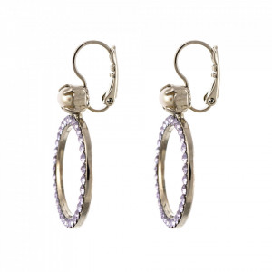 Cercei placati cu rodiu, cu cristale Swarovski, Romance | 10831-139-10RO6-Multicolor-2083