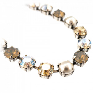Colier placat cu Argint 925, cu cristale Swarovski, Crystal Pearl's | 3252-3911SP-Multicolor-6623