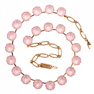 Colier placat cu Aur roz de 24K, cu cristale Swarovski, Powder Rose | 3326-121121RG-Roz-6663
