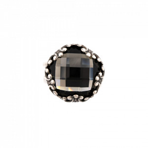 Inel placat cu Argint 925, cu cristale Swarovski, Black Diamond | 7220-215ASP-Gri-7893