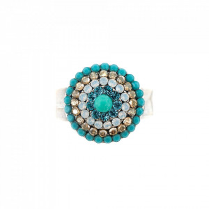 Inel placat cu Argint 925, cu cristale Swarovski, Sapphire Sky | 7193-807SP-Multicolor-8393