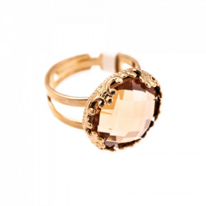 Inel placat cu Aur roz de 24K, cu cristale originale, Jackie | 7220-362ARG