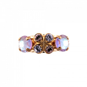 Inel placat cu Aur roz de 24K, cu cristale Swarovski, Lavender | 7535-1910RG-Multicolor-8073