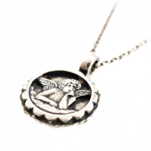 Pandantiv cu lant placat cu Argint 925, cu cristale Swarovski, Guardian Angel | 5212-1031SP-Multicolor-7143