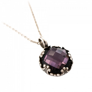 Pandantiv cu lant placat cu Argint 925, cu cristale Swarovski, Bohemian Rhapsody | 5323/2-204ASP-Mov-7353