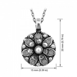Pandantiv cu lant placat cu Aur roz de 24K, cu cristale Swarovski, Guardian Angel | 5212-227RG-Rosu-7223