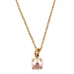 Pandantiv cu lant placat cu Aur roz de 24K, cu cristale Swarovski, Antigua | 5440-12132RG-Roz-8943