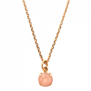 Pandantiv cu lant placat cu Aur roz de 24K, cu cristale Swarovski, California Dreaming | 5440-4RRG-Roz-8913