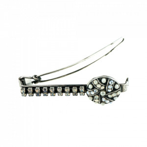 Agrafa de par placata cu Argint 925, cu cristale Swarovski, Forever | 9059-5087SP-Alb-6554