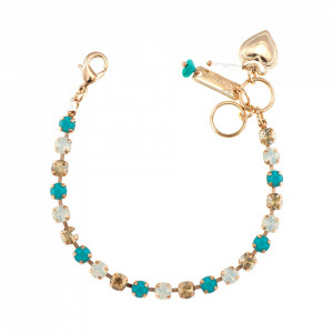Bratara placata cu Aur roz de 24K, cu cristale originale, Sapphire Sky | 4000-807RG