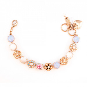 Bratara placata cu Aur roz de 24K, cu cristale originale, Seashell | 4245-M1201RG