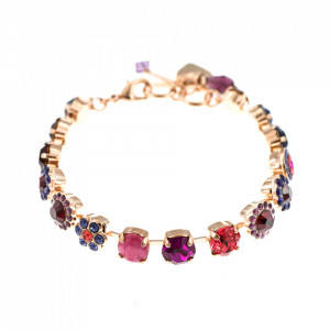 Bratara placata cu Aur roz de 24K, cu cristale Swarovski, Xenia - Odyssey | 4479-1091RG-Multicolor-1574