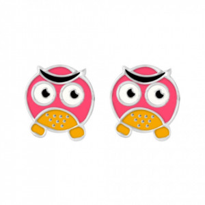 Cercei Argint 925 pentru copii, Pink & Yellow Talking Fish-Multicolor-8284