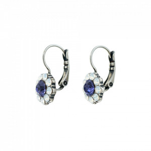 Cercei placati cu Argint 925, cu cristale Swarovski, Flower Power | 1379-803SP6-Multicolor-5864