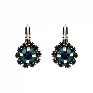 Cercei placati cu Argint 925, cu cristale Swarovski, Nightfall | 1032/15-1114SP6-Albastru-1404