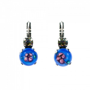 Cercei placati cu Argint 925, cu cristale Swarovski, Nightfall | 1062-2062SP6-Albastru-1604
