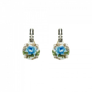 Cercei placati cu Argint 925, cu cristale Swarovski, Spring Flowers | 1445-01231SP6-Albastru-6004