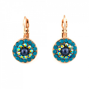 Cercei placati cu Aur roz de 24K, cu cristale originale, Julia | 1344-3322RG6