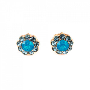 Cercei placati cu Aur roz de 24K, cu cristale originale, Nightfall | 1379-1316RG2