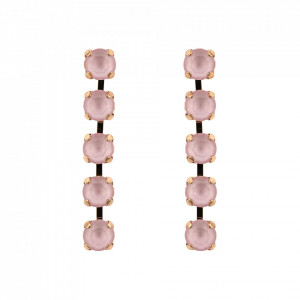 Cercei placati cu Aur roz de 24K, cu cristale Swarovski, Powder Rose | 1430/5-121121RG2-Roz-5724