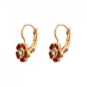 Cercei placati cu Aur roz de 24K, cu cristale originale, Take my Breath Away | 1504/2-1156RG6