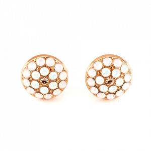 Cercei placati cu Aur roz de 24K, cu cristale originale, Tiara Day | 1416-2333RG2