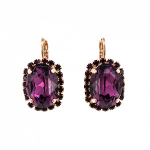 Cercei placati cu Aur roz de 24K, cu cristale Swarovski, Bohemian Rhapsody | 1090/1-1072RG6-Mov-1804