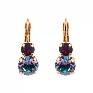 Cercei placati cu Aur roz de 24K, cu cristale Swarovski, Bohemian Rhapsody | 1190-1107RG6-Mov-5424