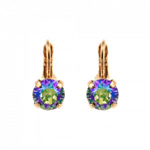 Cercei placati cu Aur roz de 24K, cu cristale Swarovski, Bohemian Rhapsody | 1440-200RG6-Mov, Multicolor-8924