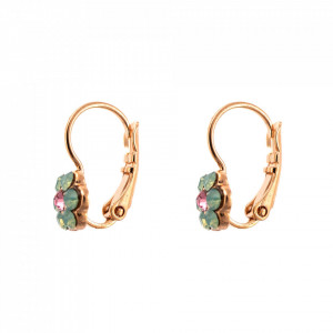 Cercei placati cu Aur roz de 24K, cu cristale Swarovski, California Dreaming | 1166/1-806RG6-Roz-5734