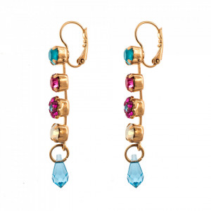 Cercei placati cu Aur roz de 24K, cu cristale Swarovski, Memories of Montmartre | 1008/1-1146RG6