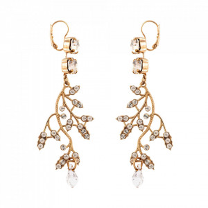 Cercei placati cu Aur roz de 24K, cu cristale Swarovski, On a Clear Day | 1155/1-001001RG6-Transparent-5674