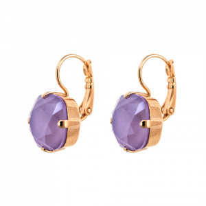 Cercei placati cu Aur roz de 24K, cu cristale Swarovski, Romance | 1326/4-021RG6-Mov-5804