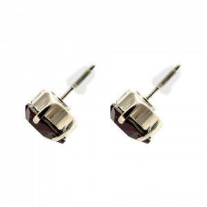 Cercei placati cu rodiu, cu cristale Swarovski, Lady In Red | 1100/2-208RO2-Rosu-2154