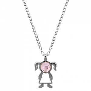 Colier placat cu argint - The Precious Little Girl si piatra semipretioasa Ametist