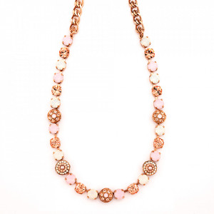 Colier placat cu Aur roz de 24K, cu cristale Swarovski, Tiara Day | 3044/1-2333RG-Multicolor-6274