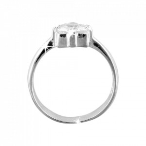 Inel de logodna Argint 925 Square Cut Solitaire-Argintiu-8394