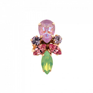 Inel placat cu Aur roz de 24K, cu cristale Swarovski, Lavender | 7030/70-1910RG-Multicolor-7444