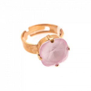 Inel placat cu Aur roz de 24K, cu cristale Swarovski, Powder Rose | 7326/4-121RG-Roz-7534