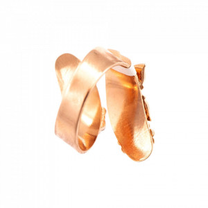 Inel placat cu Aur roz de 24K, cu cristale Swarovski, Fern | 7063-2143RG-Verde-8034