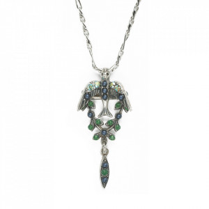 Pandantiv cu lant placat cu Argint 925, cu cristale originale, Julia | 5423-1001sp